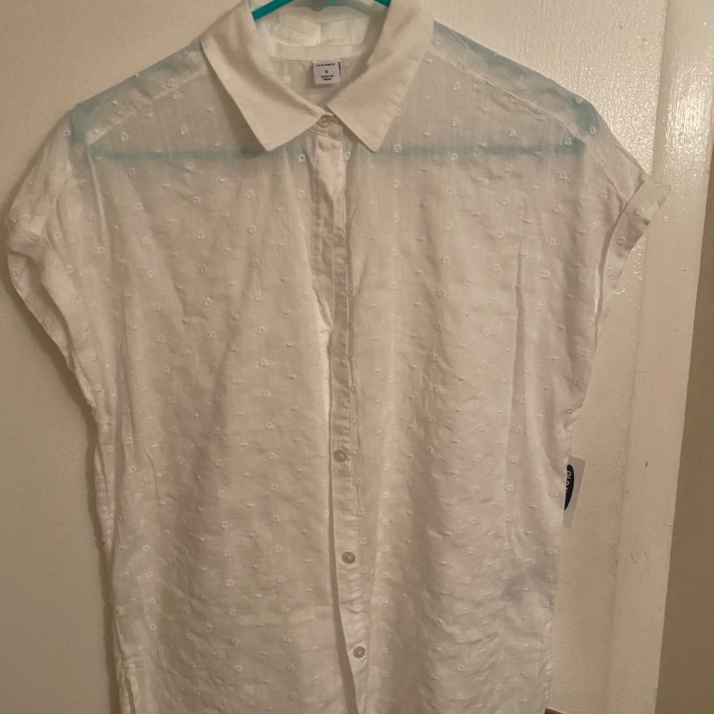 White Button Down Top
